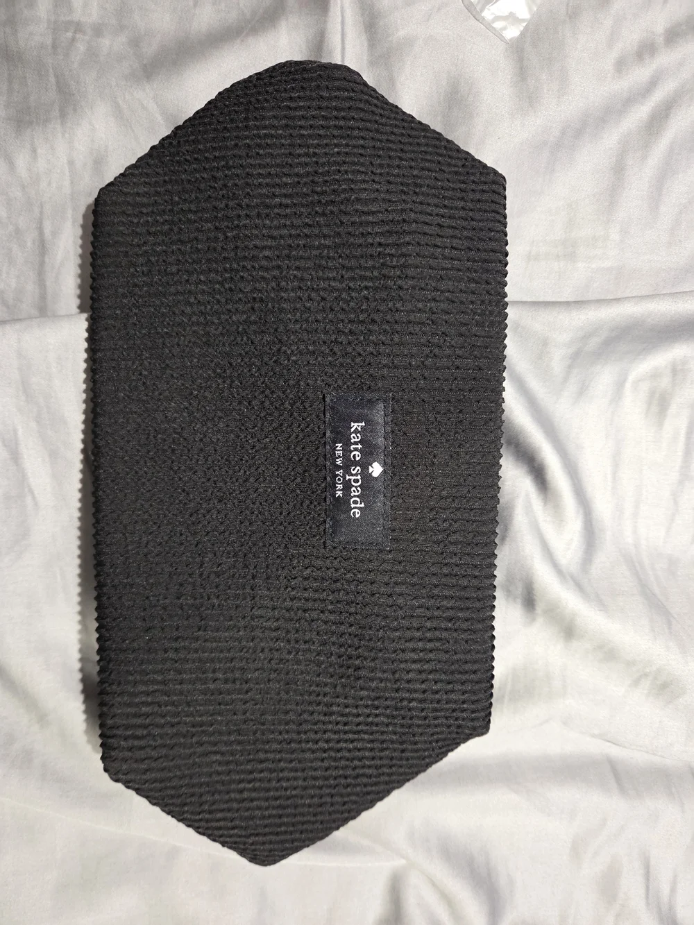 Kate Spade Black Textured Zip Make Up Pouch